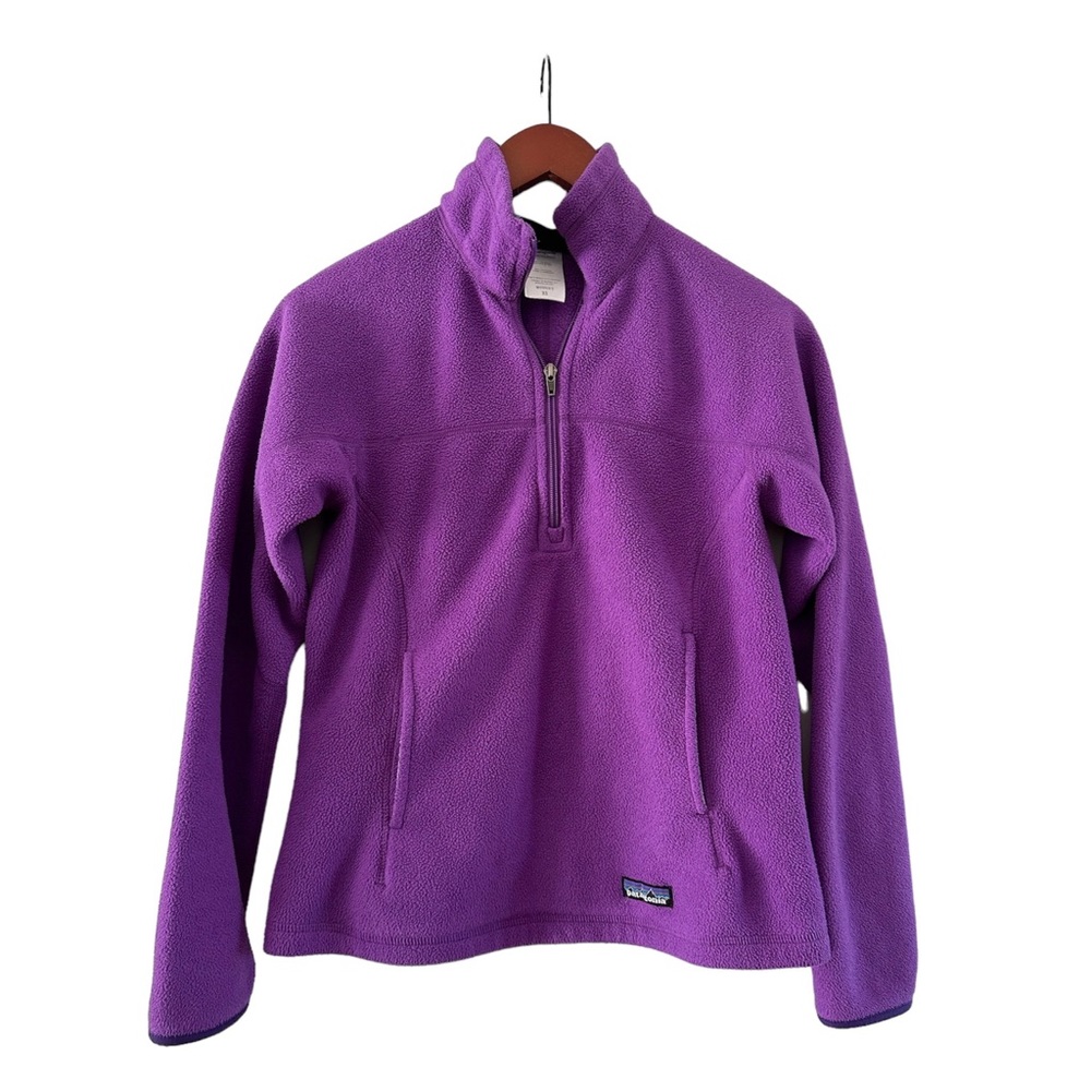 Patagonia Synchilla fleece purple magenta fuchsia 1/4 Zip XS
